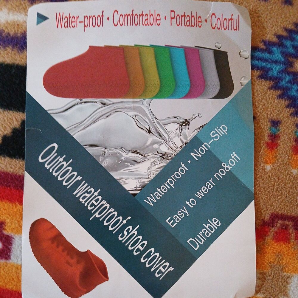 Silicone Outdoor Waterproof Shoe Cover Black